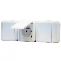 Zásuvka Scame 3-násobnábiela 134.22931 IP44 Zásuvka Scame 3-násobnábiela 134.22931 IP44