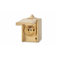 Zásuvka 5518-2069D 1-násobná béžová IP44 PVC Praktik