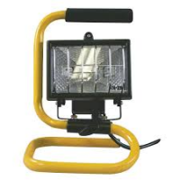 Reflektor 150W čierny s držiakom