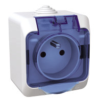 Zásuvka Cedar Plus 1-násobná modrá IP44 WDE000542 Zásuvka Cedar Plus 1-násobná modrá IP44 WDE000542