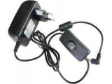 Napáj.zdroj LED 24W 230/12V 2A MW Power s vypínačom, čierny