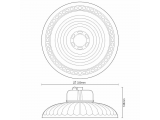 Svietidlo závesné 150W LED Ufo senzor + standby mode 5000K IP65