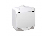 Zásuvka Cedar Plus 1-násobná biela IP44  WDE000540