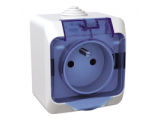 Zásuvka Cedar Plus 1-násobná modrá IP44 WDE000542